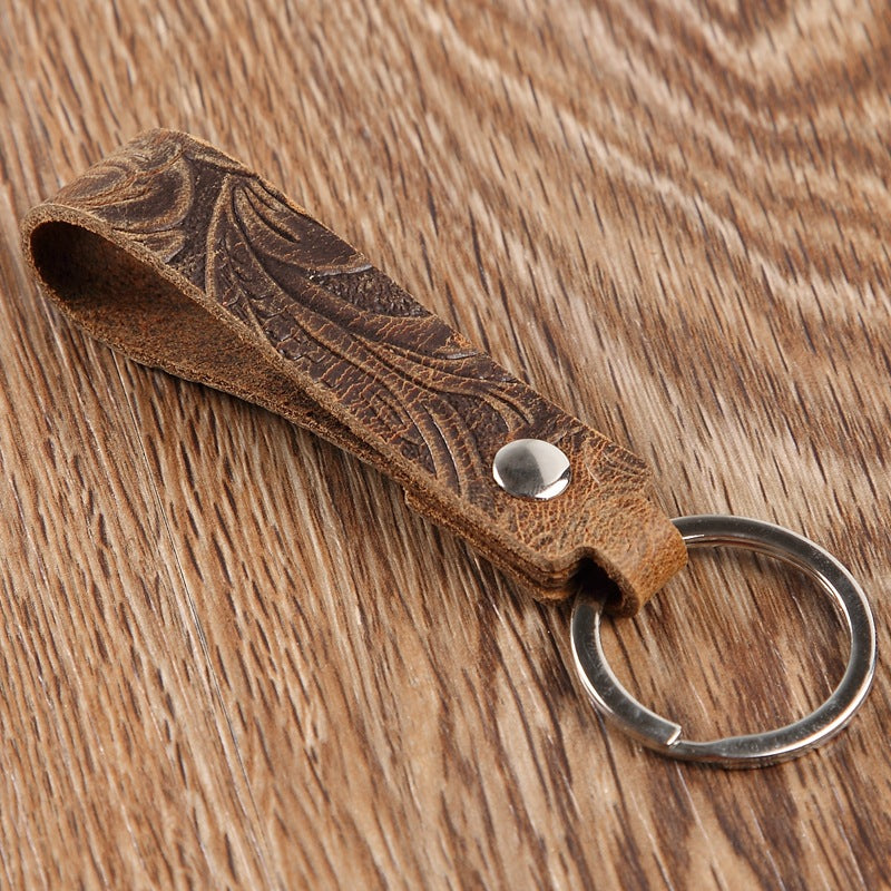 Wholesale Leather Printed Metal Keychains